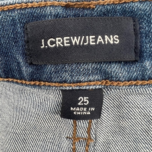 J.Crew 9" High-Rise Toothpick Skinny Rough Hem Distressed Jeans Size 25 Women's - Picture 2 of 11